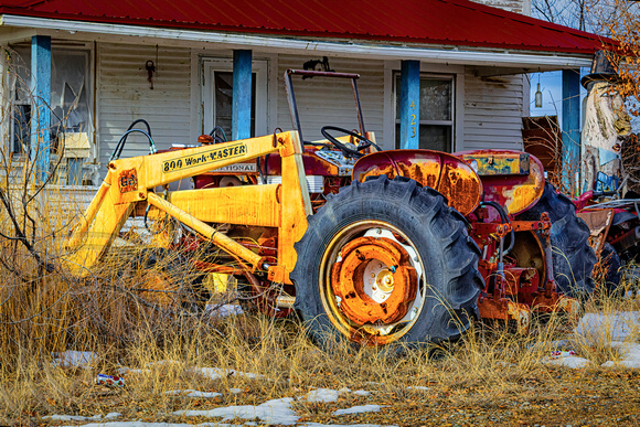 Tractor in the front yard-Roundup MT-1-27-2024