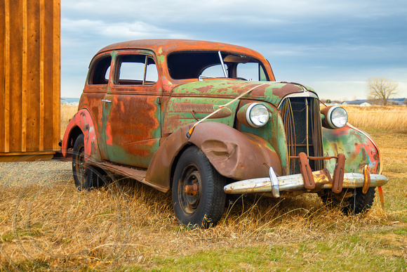Vintage car-Billings-Shepherd MT Highway-1-26-2023