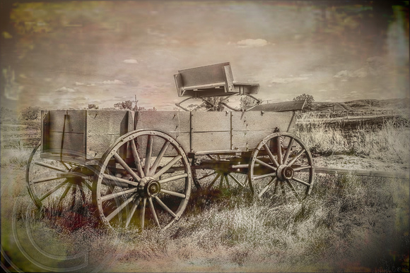 old wooden wagon-Miles City-5-19-2018
