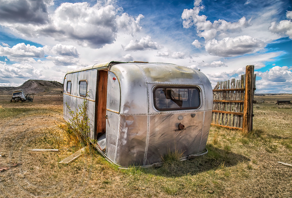 Mobile Trailer abandoned on the prairie-MT-5-15-2021