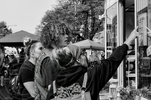 Young adults at the Farmers Market-1-15-2023-bw