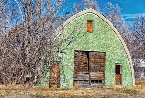Stucco Building in Custer Montana