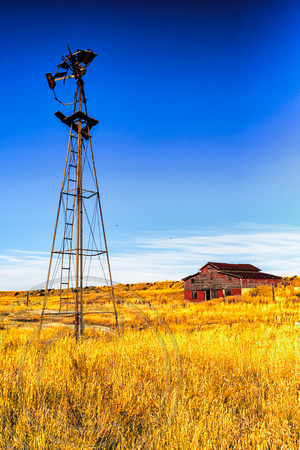 Windmill and Barn