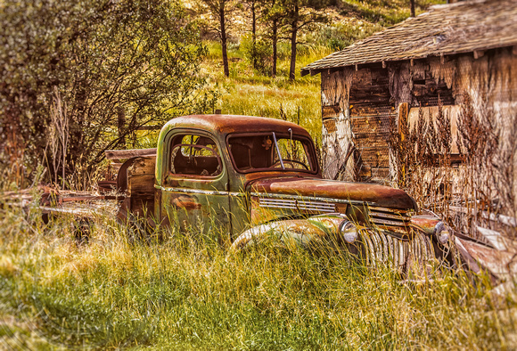 Abandoned pickup-Ashland MT-9-25-2013
