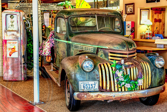1942 Chevy pickup in antique shop