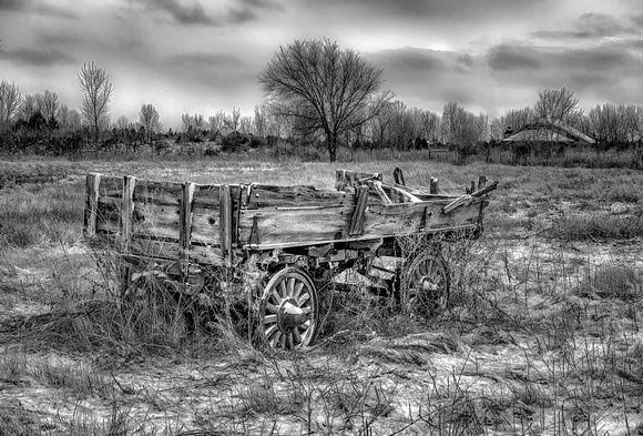 Old hay wagon