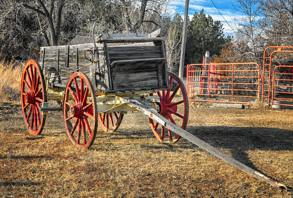 vintage wooden wagon