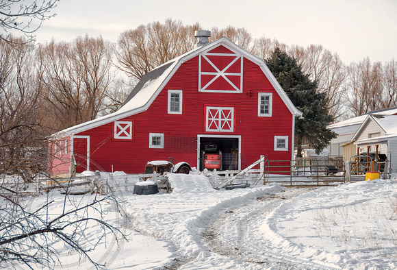 Red Barn and tractor