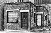 Brick Building-Street Photography-Billings MT-10-27-2024-bw-