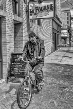 Man on a bicycle-