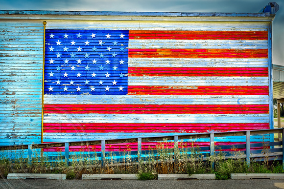 Flag painted on house-1